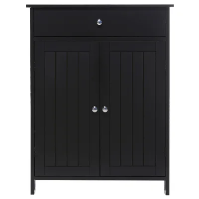 Red Barrel Studio® Bathroom Floor Storage Cabinet, Freestanding Sideboard With 1 Large Drawer, Cupboard With 2 Shelf, File Cabinet For Entryway, Livin