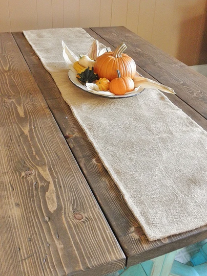 13" X 84" Burlap Table Runner - Reversible/Double Sided-3 Colors Available - Folk/Rustic/Country-Wedding/Holidays-Table Decor-Woodland