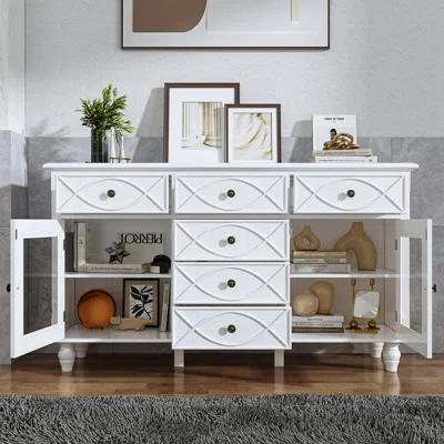 Cevat 55.1" Wide 6 Drawer Sideboard