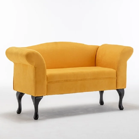 Loveseat Sofa, 53" Love Seat, 2-Seat Mid Century Sofas for Living Room, Small Upholstered Linen Fabric Oversized Chair