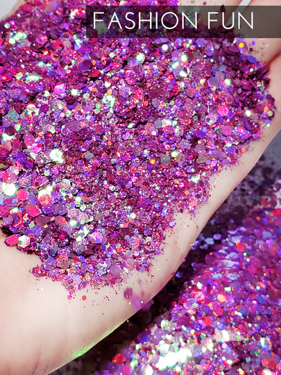 Fashion Fun Color Shift Glitter, Pink Purple Silver Holographic Custom Mix Tumbler Cup Glitter