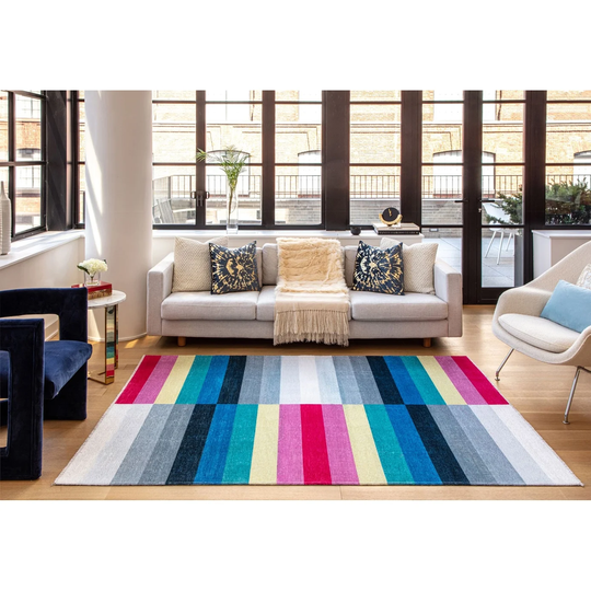 Maisie Modren Stripe Flying Colors Area Rug By Elizabeth Sutton