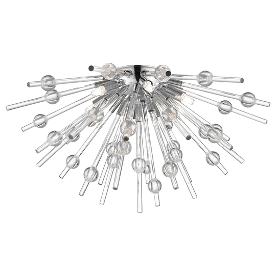 Burst 6-light Chrome Flush Mount