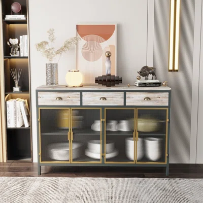 Qiao 47.6" Wide 3 Drawer Sideboard