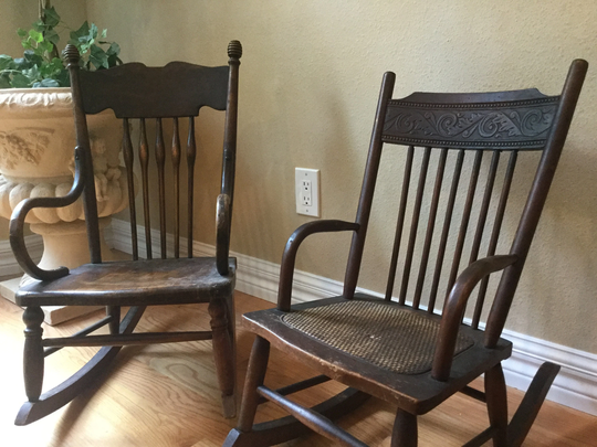 His & Hers Children's Rocking Chairs From 1800S