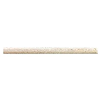 12" x 0.6" Polished Marble Pencil Liner Tile Trim in Beige