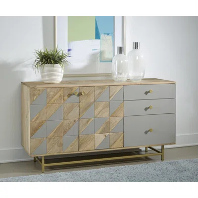 Sahrad 58" Wide 3 Drawer Sideboard