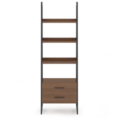 Jabien 18.5" H x 48" W Steel Ladder Bookcase