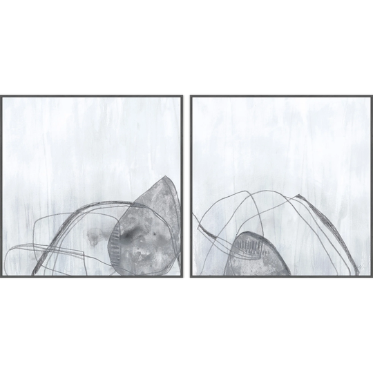 Marmont Hill - Handmade Pencil Strokes Diptych - Multi-color