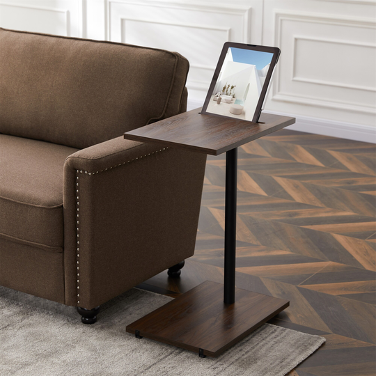 Side Table End Table C-Shaped Table iPad Rack for Living Room