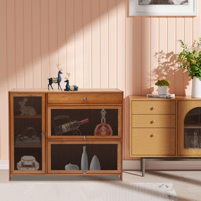 4-Tier Sideboard Kitchen Cupboard With Doors and Drawer