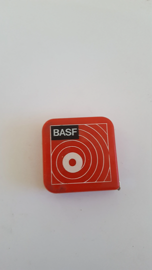 Vintage Circa 1970's Basf | Baden Aniline & Soda Fabriq Advertising Stainless Steel Pocket Tape Measure 200 cm