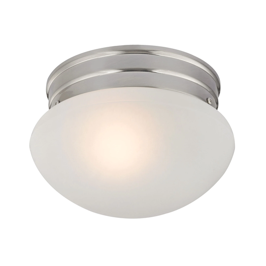 Cornerstone 7.5-inch Brushed Nickel 1-light Mushroom Flush mount