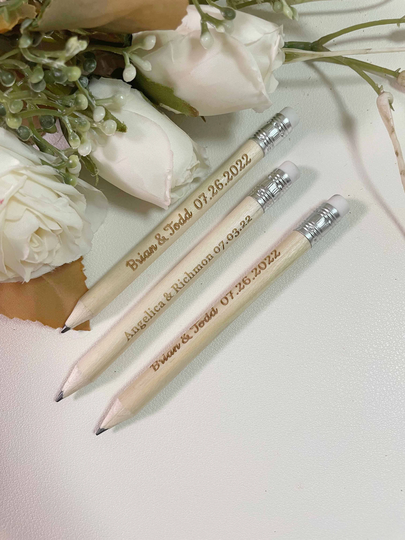 Personalized Half Pencils, Save The Date Pencils Wedding Invitations, Golf With Eraser, Baby Bridal Shower Mini Game
