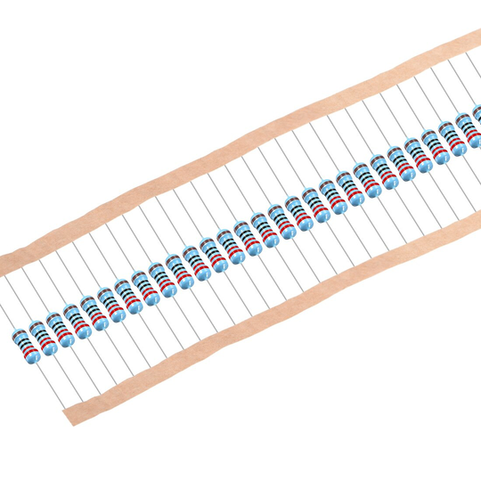 300 pcs Metal Film Resistors 220 Ohm 0.25W 1/4W 1% Tolerances 5 Color Bands - Muti-Color