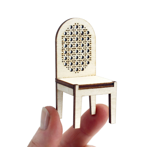 116 Scale Cane Dining Chair - Modern Dollhouse Furniture Kit