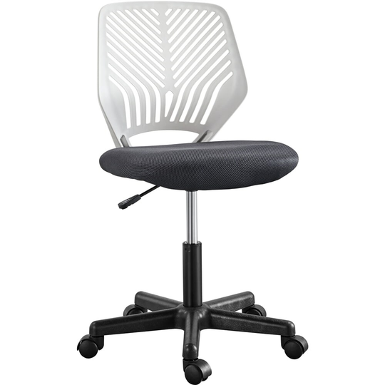 Adjustable Armless Mid Back Office Chair, Black