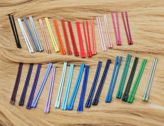 Hand Colored 2 Inch Bobby Pins, Pro Quality Salon Grade Colorful Variety