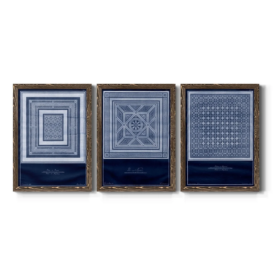 Indigo Tile IV-Premium Framed Canvas - Ready to Hang - Multi-Color