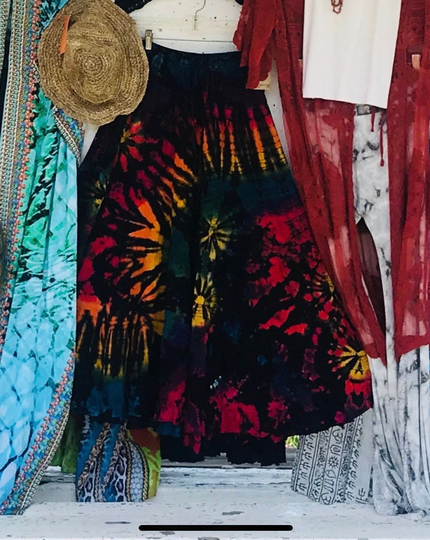 Tie Dye Skirt Pencil Hand Tie Dyed Skirt With Slit Preorder Only One Month