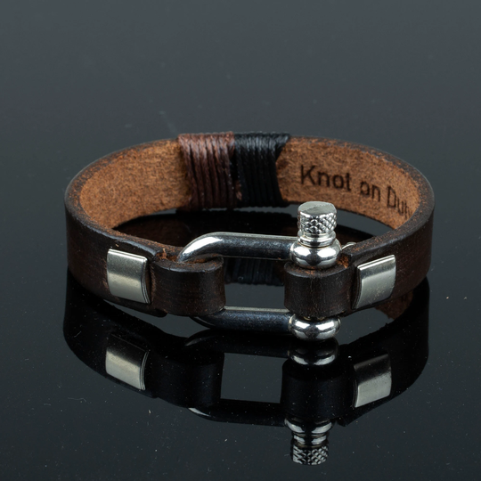 Boyfriend Gift Bracelet For Him, Personalized Mens Hidden Secret Message Engraved Leather