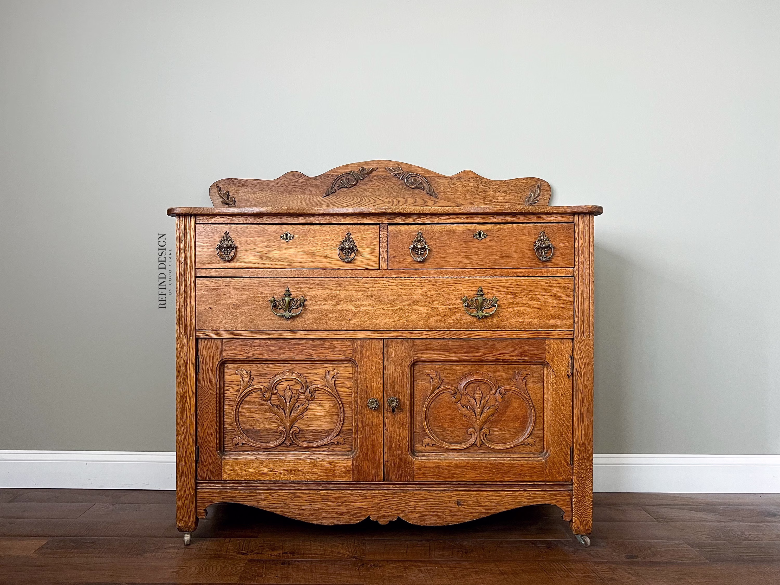 Sold Antique Farmhouse Oak Buffet