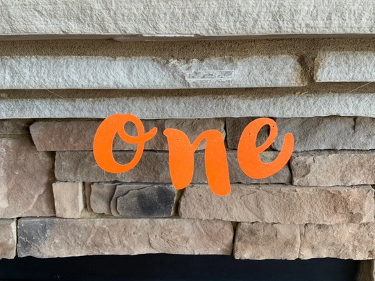 Orange High Chair Banner | One Citrus Little Cutie First Birthday Photo Shoot