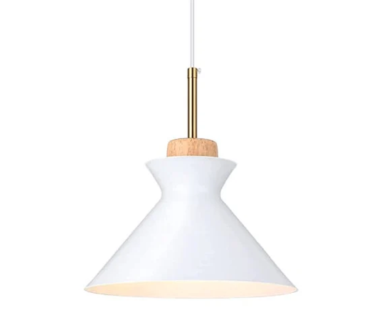 Modern Pendant Light - Hanging Kitchen Island Bedroom Lamp Pendant Dining Room White