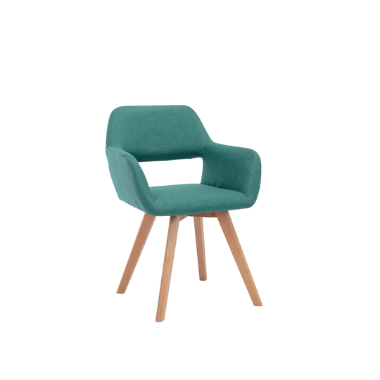 Set of 2, Modern Simple Linen Fabric Dining Room Chair Living Room Chair With Beech Wood Legs For Dining Room,Living Room