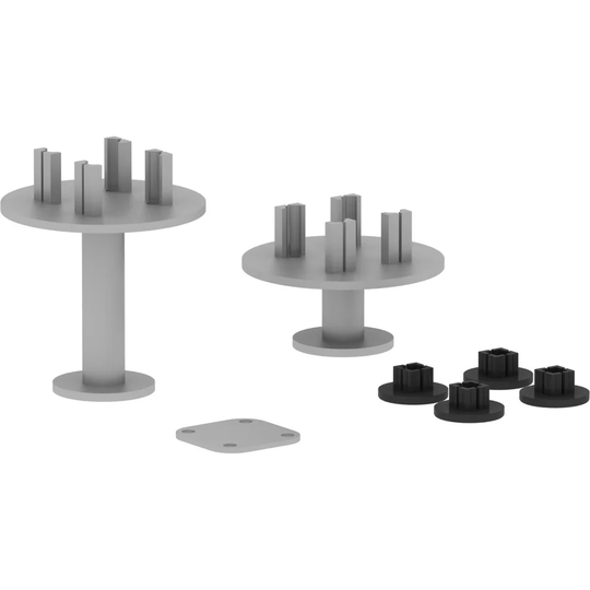 T Connector Set, f/Adaptable Panels, 2 Sizes, 3/ST, Multi
