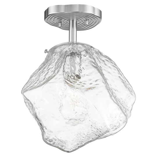 Boulder 1-light Matte Chrome Semi-Flush Mount
