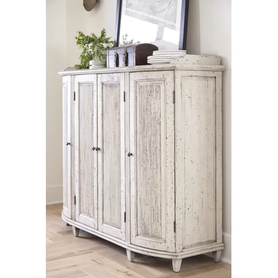 Janice 58" Wide 2 Drawer Pine Wood Sideboard