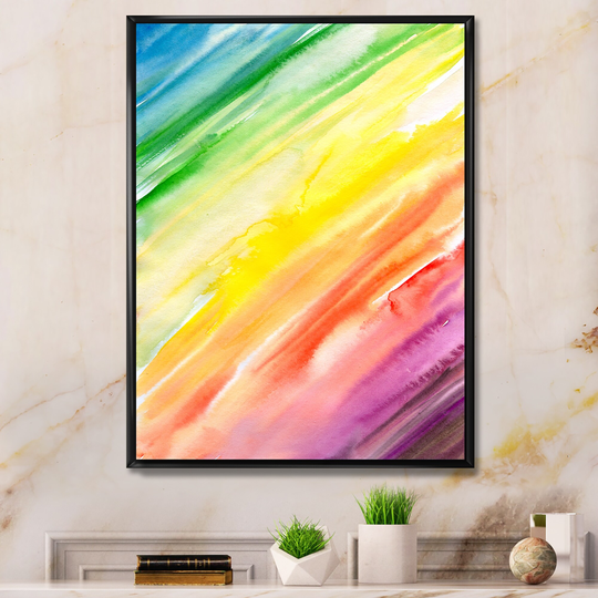 Designart 'Colorful Raimboo Art' Modern Framed Canvas Art Print