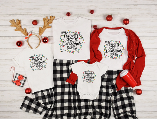 My Favorite Color Is Christmas Lights Shirt,, Matching Shirts, S, Gift, Family Shirt