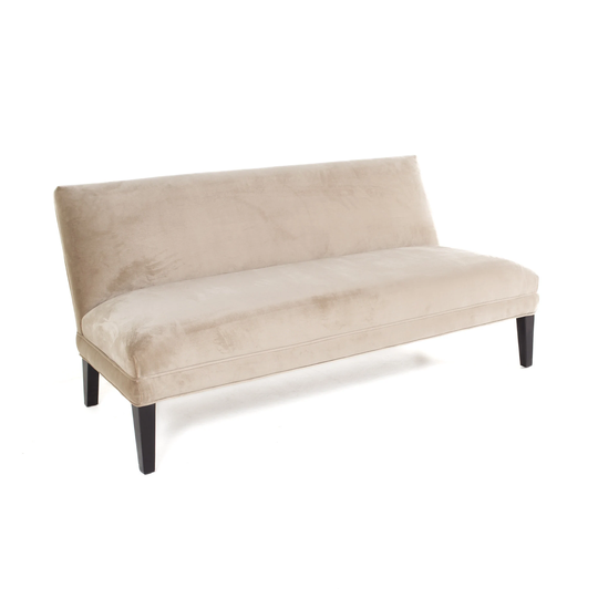 Mitchell Gold & Bob Williams Gray Velour Armless Sofa