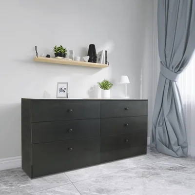 Chest Of Drawers Wood Storage Cabinet With 6 Drawers