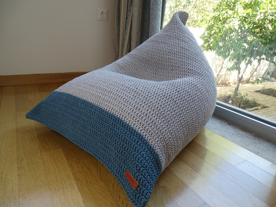 Bean Bag S/M/L/xl, Crochet Lounge Bean Chair For Nursery, Living Room, Daybed Room, Decorative Ottoman Pouf