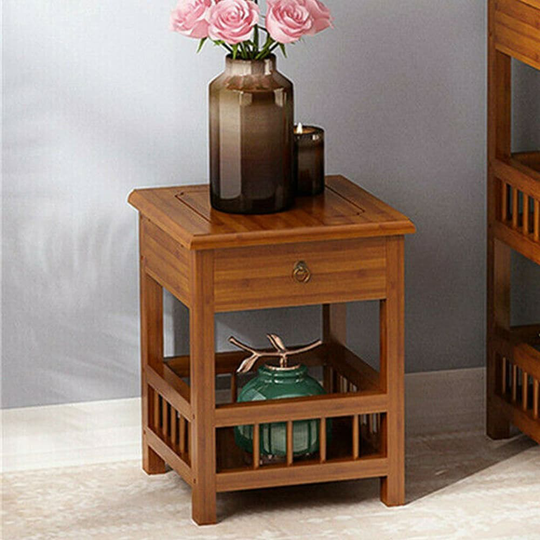 Bamboo Bedside Couch End Table Multipurpose Nightstand Small - 54 x 84