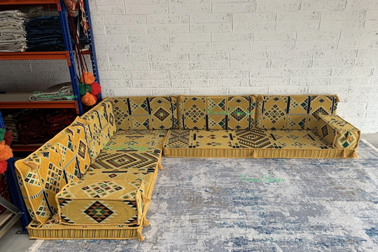 Corner Floor Seating, L Shaped Sofa Set, Turkish Set, Floor Couch, Oriental Seating Sofa, Ethnic Bohemian Furniture