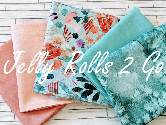 Jr2G Color Design Fat Quarter Bundle - Teal & Peach