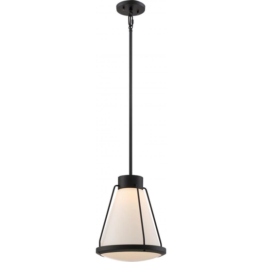 Nuvo Lighting Hydro Bronze Finish Stainless Steel/Glass 1-Light LED Pendant - Diameter 10.50", Height 11"