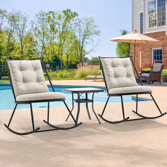 Rocking Chair Outdoor Rocking Chairs Set of 2 Porch Chairs Bistro Rocking Chairs