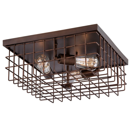 Millennium Lighting Neo-Industrial 3 Light Flush Mount Ceiling Fixture