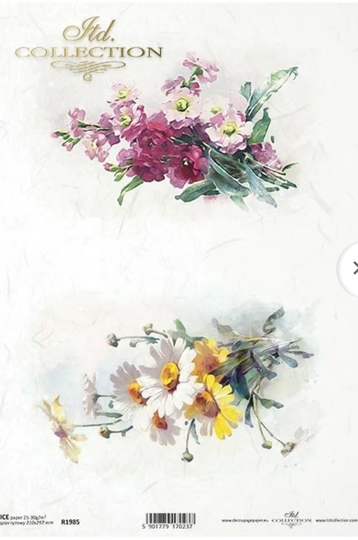 Rice Paper For Decoupage, Spring Crocus Flowers, Scrapbooking, Mulberry Tissue, Floral Collage, Ephemera, A4