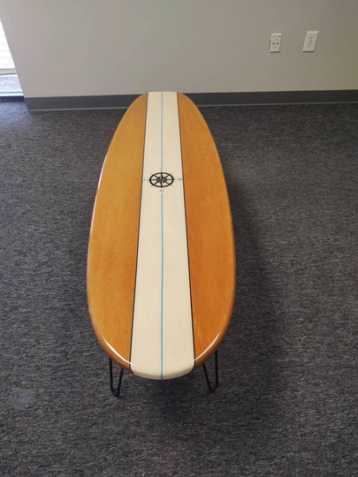 48" X 16" Surfboard Coffee Table Wooden Surf Furniture