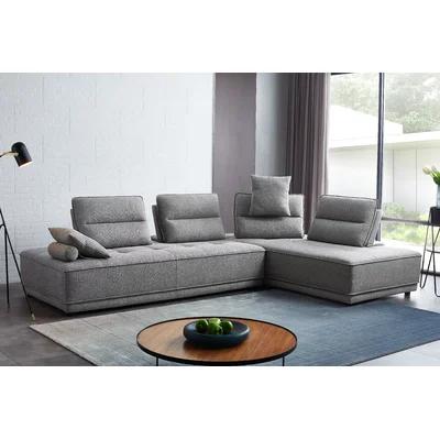 Slate 124" Armless Modular Sofa Chaise