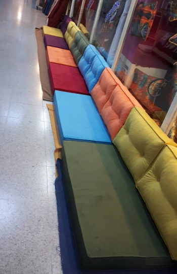 Colored Outdoor Sofa Cover, Water Resistant Fabric, Custom Cushion Colorful Palette & Pillowcase, Sofa Waterpoof Fabric