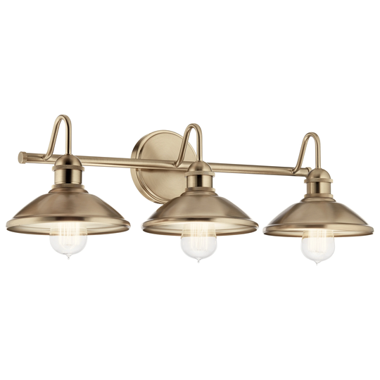 Kichler Lighting Clyde 26.5 in. 3-Light Champagne Bronze Vanity Light