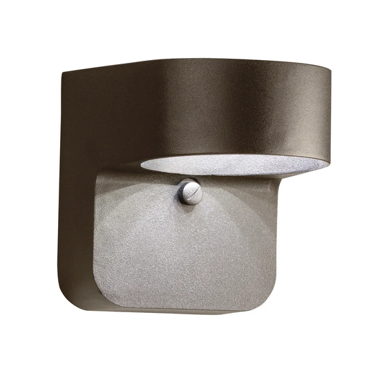 Kichler Lighting Utilitarian 1-light Textured Architectural Bronze LED Outdoor Wall Sconce