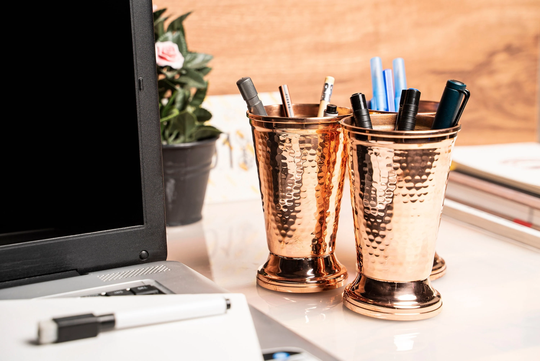 Pure Copper Pencil Holder/Handmade Desk Organizer Accessories Decor Copper Spoon Kitchen Anniversary Gift